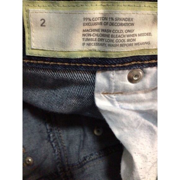 Ann Taylor Loft Curvy Boot Denim Jean Women Size 2 Blue Dark Wash - Picture 4 of 7